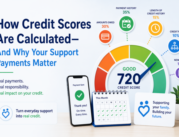 Boost credit score with SupportPay