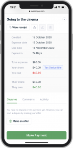 Child support on mobile app