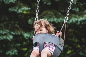 Kid in a public playground